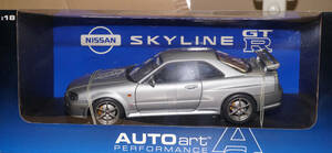 1/18 オートアート NISSAN SKYLINE GT-R R34 送料無料 新品未開封