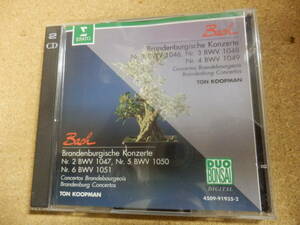 2ＣD輸入盤;TON COOPMAN「Bach;Brandenburgische Konzerte1～６」