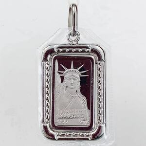 【新品】美品 リバティ プラチナ 角型 自由の女神 アメリカ 1985年 コイントップ コレクション シンプル プラチナ 850 / 9995 2.5g 美品