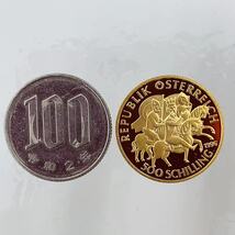  ハインリヒ2世記念金貨 オーストリア 1996年 8.1g 23金 音楽 楽器 コイン イエローゴールド コレクション Gold_画像3