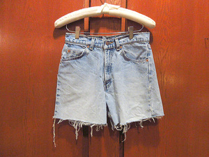 ビンテージ90’s●Levi’sレディースデニムカットオフデニムショーツ実寸W70cm●230426j6-w-sht-w28古着1990sリーバイスショーツ