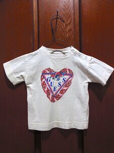 ビンテージ90's●BABY GUESSキッズ半袖Tシャツ白size 6M●230424c5-k-tsh 1990sゲスベビートップス古着