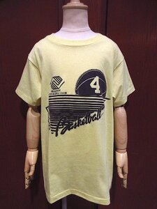 ビンテージ80's●BELLEVUE BOYS & GIRL CLUBキッズ半袖Tシャツ黄size L(14-16)●230424c1-k-tsh 1980sトップスボーイズ