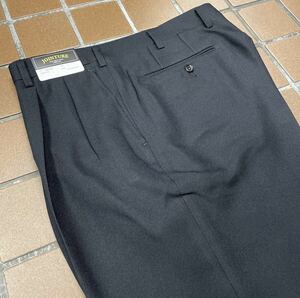 【衝撃コスパ】新品未使用　激安/ゴルフパンツ　メンズスラックス/size82/黒　ブラック/2タック★格安なのに絶品★ゴルフウェア