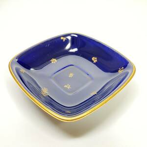 【幻の陶磁器】SEVRES セーブル 王者の青 ファットブルー 24金彩 皿　浅鉢 ディッシュプレート ボウル　小物入れ コバルト 磁器