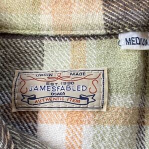 JAMES FABLED ジェイムス・ファブレッド 日本製 ヘビーネルシャツ 長袖シャツ チェック 大阪 Mサイズの画像5