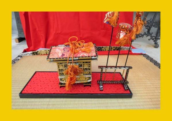 ◇駕籠(かご)/御所車(牛車)セット◇ひな飾り/雛道具/ひな人形
