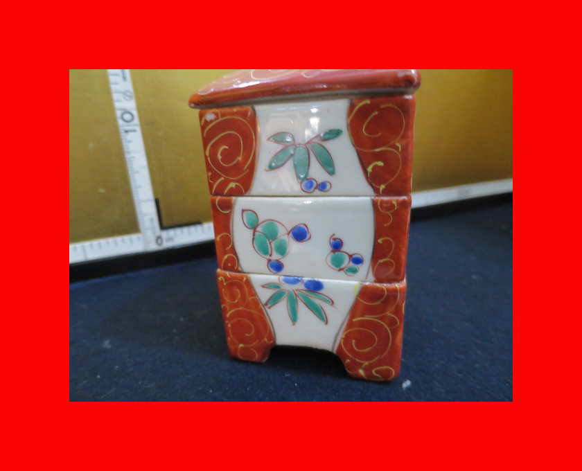 : [Museo de Muñecas] Caja apilada de cerámica HH70 muñecas Hina, accesorios hina, Palacio Hina. Maki-e Hina, estación, Eventos anuales, festival de muñecas, muñecas hina