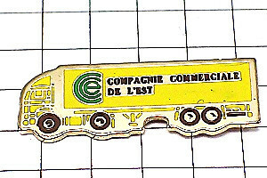 ピンバッジ・黄色い大型トラック車◆フランス限定ピンズ◆レアなヴィンテージものピンバッチ