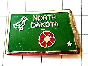  pin badge * small bird North dakota . America map type * France limitation pin z* rare . Vintage thing pin bachi