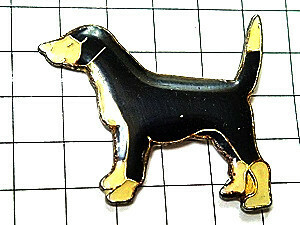 ピンバッジ・黒い犬◆フランス限定ピンズ◆レアなヴィンテージものピンバッチ