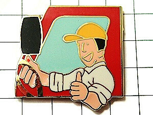  pin badge * truck driving hand oke-* France limitation pin z* rare . Vintage thing pin bachi