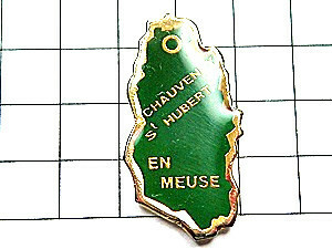 ピンバッジ・ムーズ県の地図◆フランス限定ピンズ◆レアなヴィンテージものピンバッチ