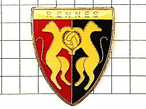 Пятниковая значок Rennes Dog Emblem Volleyball ◆ French Limited Pins ◆ Редкий винтажный пин -батч