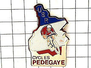 ピンバッジ・自転車レース地図◆フランス限定ピンズ◆レアなヴィンテージものピンバッチ