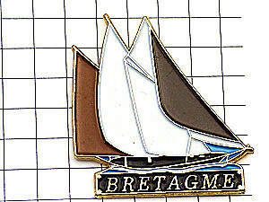 ピンバッジ・ブルターニュ帆船◆フランス限定ピンズ◆レアなヴィンテージものピンバッチ