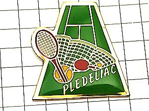 ピンバッジ・テニスコートと卓球◆フランス限定ピンズ◆レアなヴィンテージものピンバッチ