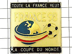 ピンバッジ・ワールドカップサッカーフランス大会◆フランス限定ピンズ◆レアなヴィンテージものピンバッチ