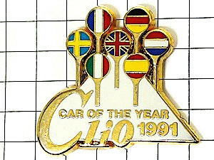  pin badge * Renault Clio car euro national flag * France limitation pin z* rare . Vintage thing pin bachi