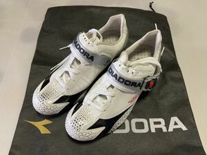 【新品未使用】DIADORA ディアドラ JET KEIRIN ジェットケイリン カーボン 白 38.5 サイクル シューズ 競輪 トラック競技 04ジャンク