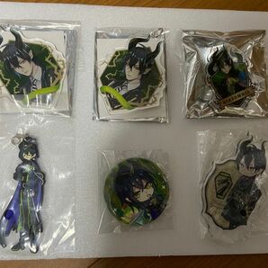 【6点セット】ツイステ アクスタ アクキー ラバスト ラバマス ラバチャ 一番くじ 缶バッジ クリップ キャラべこ マレウス