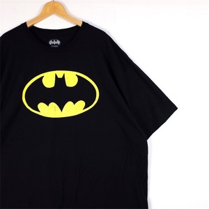 特大 BATMAN バットマン 半袖プリントTシャツ メンズUS-4XL BIGサイズ ブラック DCコミックス 古着 t-2386n