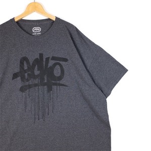 ECKO UNLTD エコーアンリミテッド クルーネック半袖プリントTシャツ メンズUS-3XLサイズ ダークヘザーグレー B系 HIPHOP t-2445n