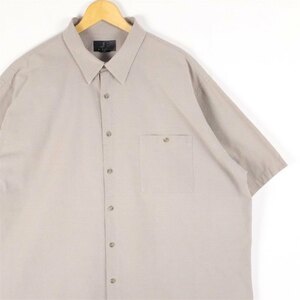 古着 大きいサイズ 90s J.Ferrar カジュアルシャツ 半袖ボックスシャツ メンズUS-2XLサイズ 無地 グレー系 tn-1737n