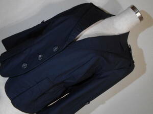 J392 new goods!#STEFANEL stereo fa flannel * black * sleeve roll jacket #46