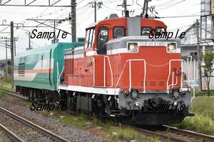 【鉄道写真】JR北海道 DE10 1715牽引　マヤ35　試1191レ　＠発寒　L版　(商品番号264)