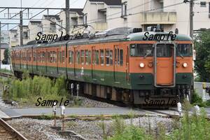 【鉄道写真】115系高崎車 T1036編成 湘南色　＠井野　L版　(商品番号171)