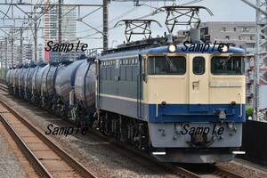 【鉄道写真】EF65-2101牽引　8685レ　＠検見川浜　L版　(商品番号099)