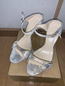 ESPERANZA Esperanza heel sandals size L lady's silver 