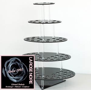 (☆BM)LA ROSE NOIRE Cone Stand Set D/ローズノワール 5段 立体 コーンスタンド セット①業務用 製菓器具 アイスクリーム ソフトクリーム