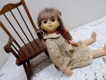 (☆BM)☆[SALE]昭和レトロ 日本製 SEKIGUCHI/スリーピングアイ ドール 人形＆椅子 西洋人形 女の子 アンティーク DOLL JAPAN 関口_画像4