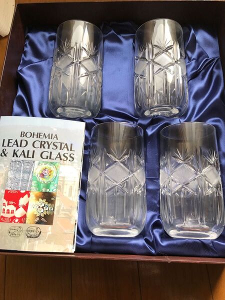 ボヘミアクリスタルグラスセット未使用品 CRYSTAL