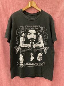 Ramones Johnny Ramone 着 ヴィンテージ VINTAGE 90s Charles Manson チャールズマンソン チャーリーズエンジェル シリアルキラー Tシャツ