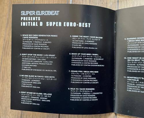 CD 帯 アニメ 頭文字D SUPER EUROBEAT presents イニシャルD SUPER