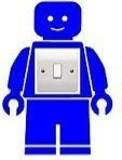 ■　送料無料 　ロボット　ウォールステッカー　※　青いロボットのお送り　/// スイッチシール　青　ブルー　　壁紙　アニマル　　ws32