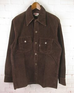 LFJ22014 ビンテージ 60～70's LEVI'S リーバイス bigE コーデュロイシャツ MEDIUM ブラウン