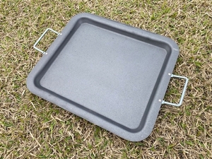  made in Japan! barbecue both hand iron plate /BBQ plate /30×27cm/ affordable size. classical plate![ outlet ]