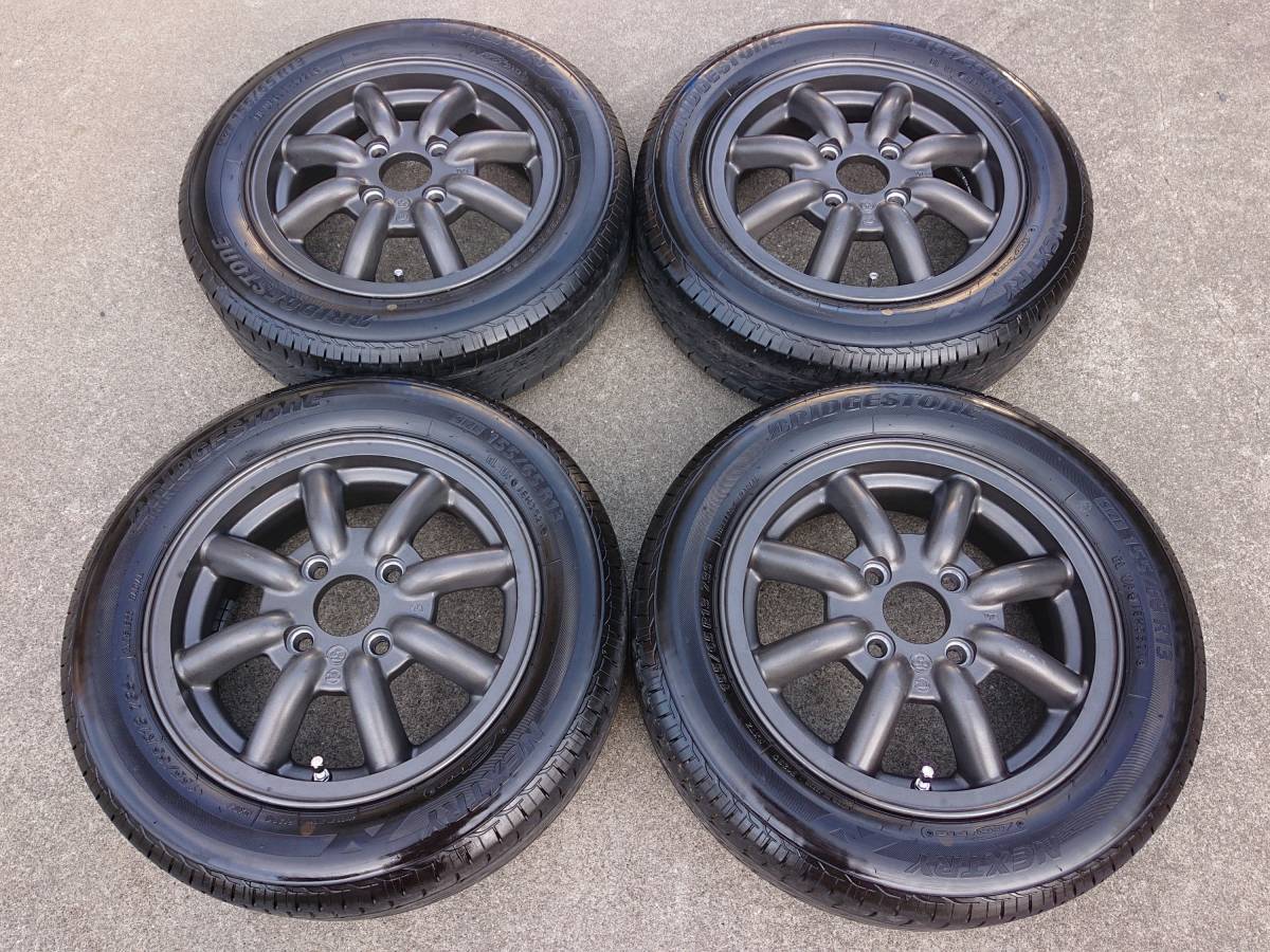 数量は多い 6j ワタナベ14インチ F8F +45 ポテンザRE71RS pcd100