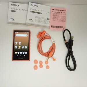 【中古 Aランク】SONY NW-A105HN 16GB ハイレゾ対応 オレンジ Andloid搭載 ウォークマン microSDカード対応