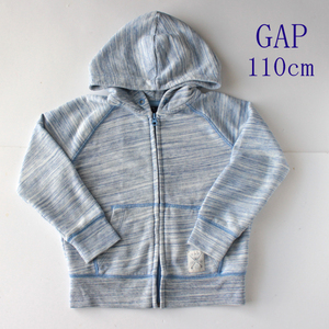 再値下◆ベビーギャップ パーカー ライトブルー 110cm 4-5years コットンポリエステル◆BABYGap