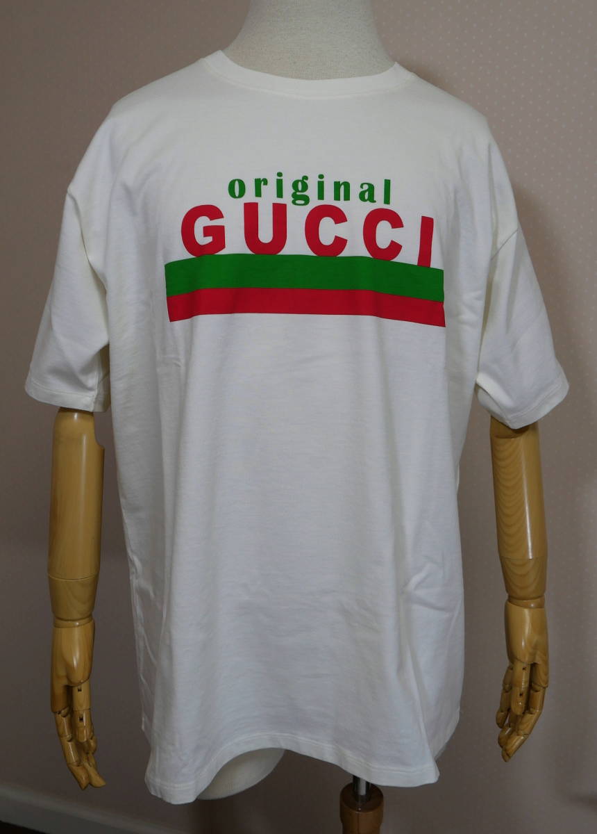 7.15 GUCCI グッチ オーバーサイズ プリントロゴ 半袖Tシャツ M-