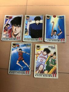 流川楓、5枚、SLAM DUNK スラムダンク　カードダス