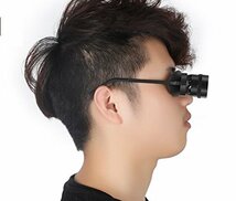 送料無料 倍率10倍 双眼鏡 軽量 ハンズフリーなメガネ型 目幅 調整 可能 釣り 野球 コンサート サッカー フェス 登山 オペラグラス ZA-217_画像8