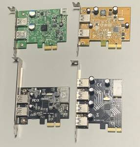 [ used ]PCIE 1X USB3.0 enhancing card 4 kind / USB2302EP IFC-PCIE2U3/B DW-VL805-T4B TFTEC 90258308( details unknown ) / USB3.0 extension 