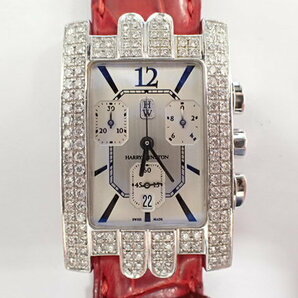 HW ハリーウィンストン アベニュー 310UCQW K18WG クロノグラフ ダイヤベゼル クオーツ 腕時計の画像2