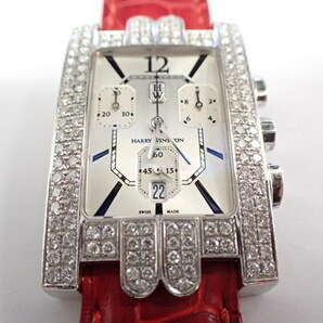 HW ハリーウィンストン アベニュー 310UCQW K18WG クロノグラフ ダイヤベゼル クオーツ 腕時計の画像3
